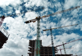 employers agent picture of construction cranes