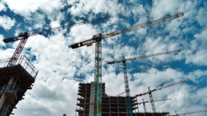 employers agent picture of construction cranes