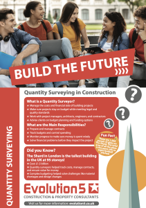 Evolution5 Quantity Surveying Careers Leaflet